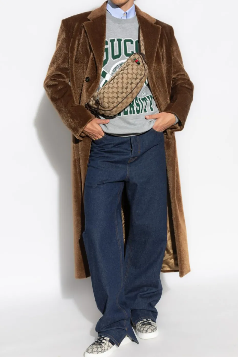 Gucci NAVY BLUE Jeans with slit on the legs