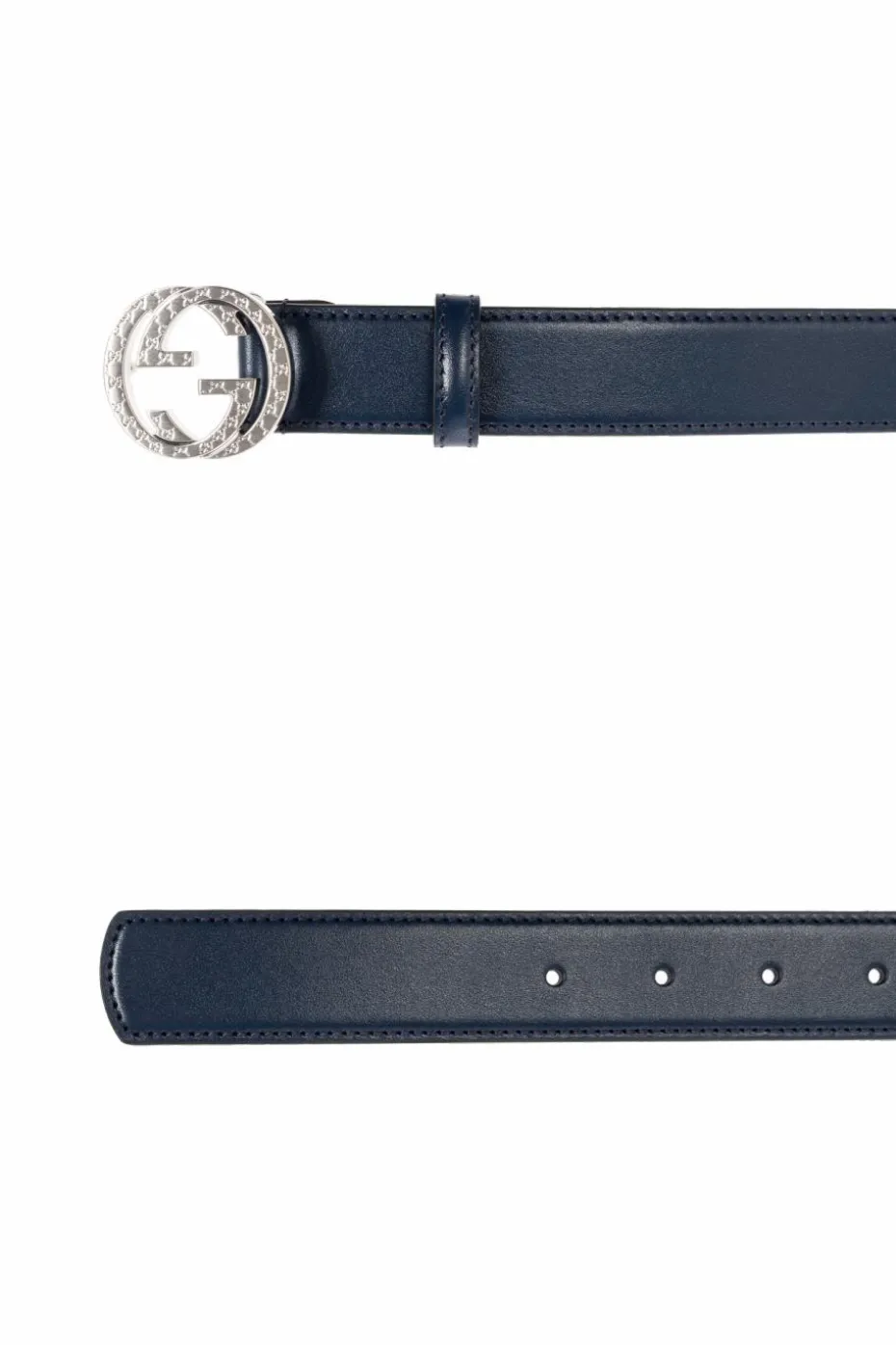 Gucci NAVY BLUE Leather belt