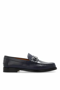 Gucci NAVY BLUE Leather loafers