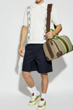 Gucci NAVY BLUE Logo shorts