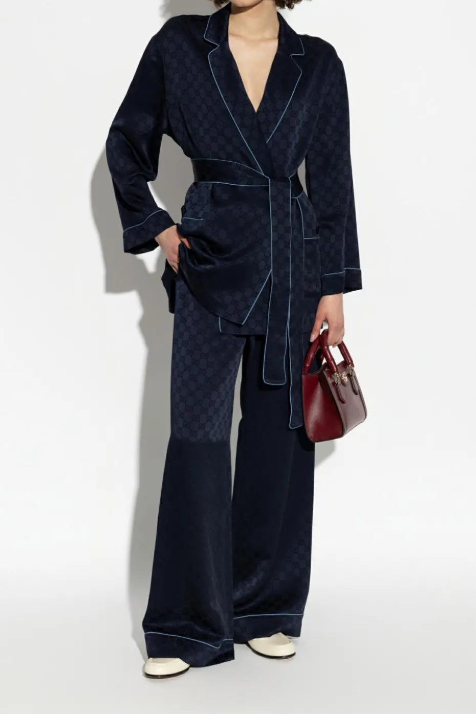 Gucci NAVY BLUE Loose-fitting pants