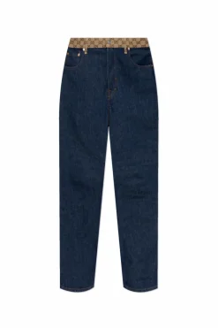 Gucci NAVY BLUE Monogram jeans