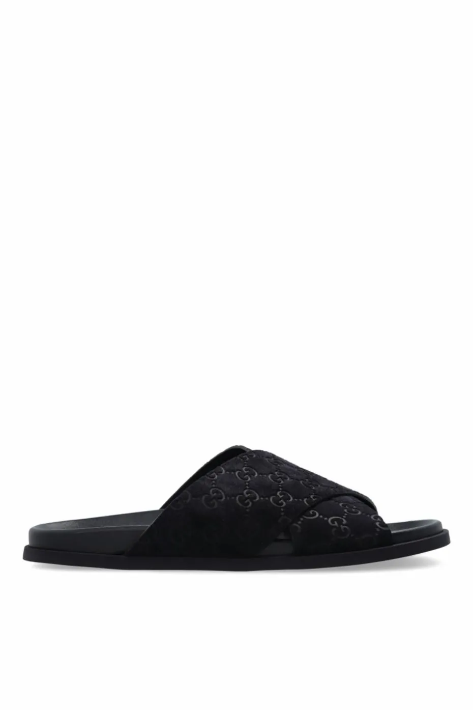 Gucci NAVY BLUE Monogram slides
