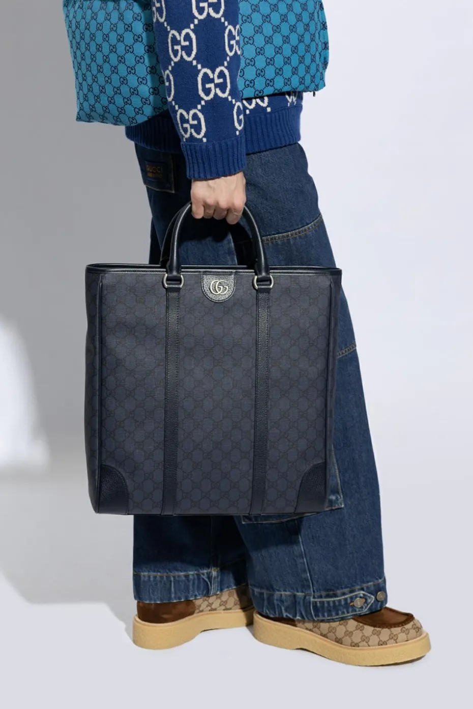 Gucci NAVY BLUE ‘Ophidia Medium’ shopper bag
