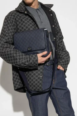 Gucci NAVY BLUE ‘Ophidia Medium’ shoulder bag