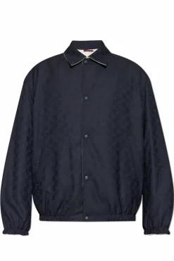 Gucci NAVY BLUE Reversible jacket with monogram