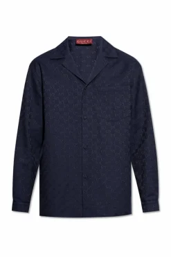 Gucci NAVY BLUE Shirt with pocket