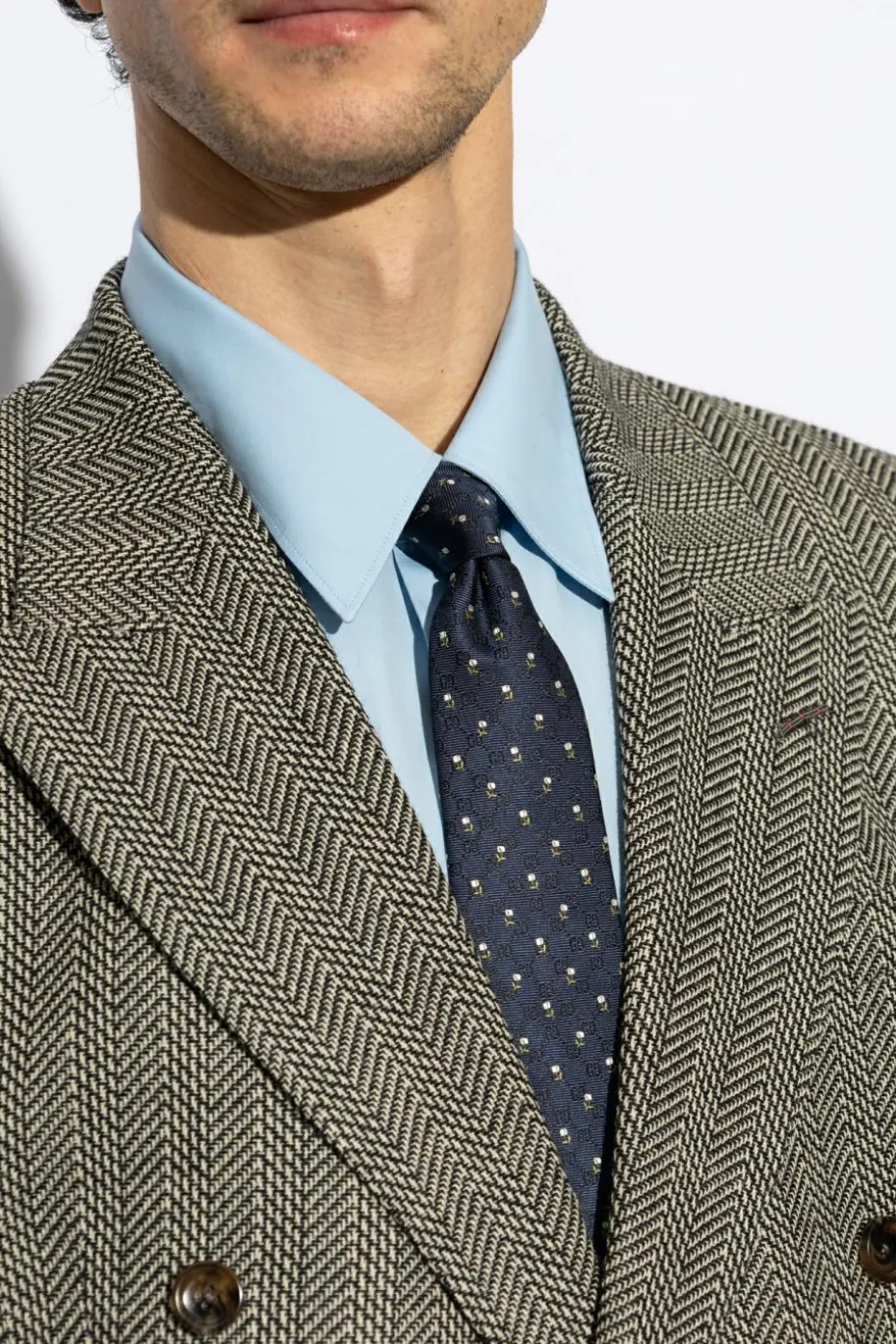 Gucci NAVY BLUE Silk tie
