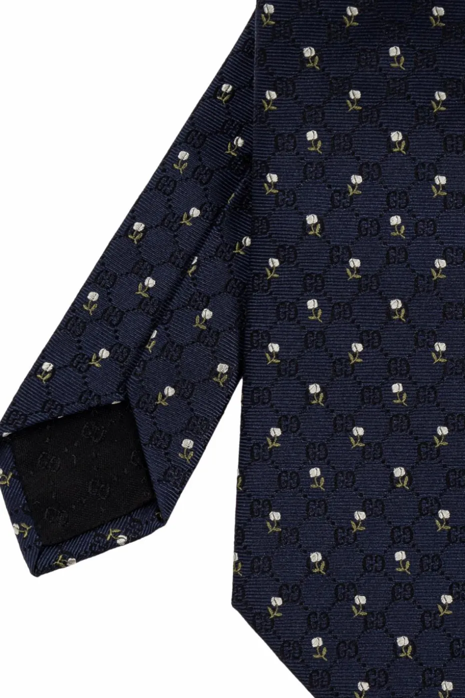 Gucci NAVY BLUE Silk tie