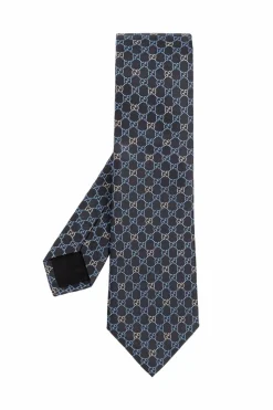 Gucci NAVY BLUE Silk tie