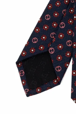 Gucci NAVY BLUE Silk tie