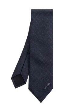 Gucci NAVY BLUE Silk tie