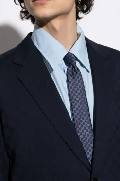 Gucci NAVY BLUE Silk tie