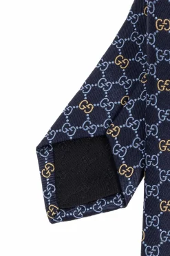 Gucci NAVY BLUE Silk tie