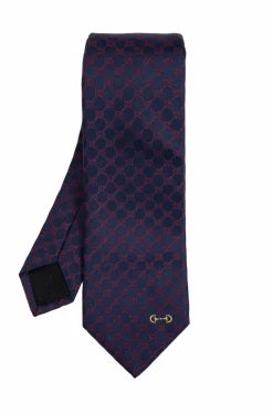 Gucci NAVY BLUE Silk tie