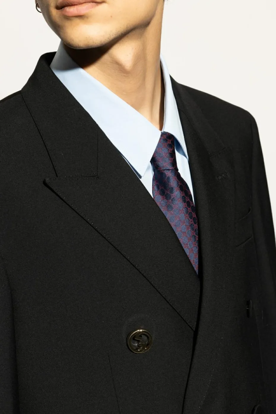 Gucci NAVY BLUE Silk tie