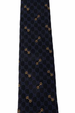Gucci NAVY BLUE Silk tie