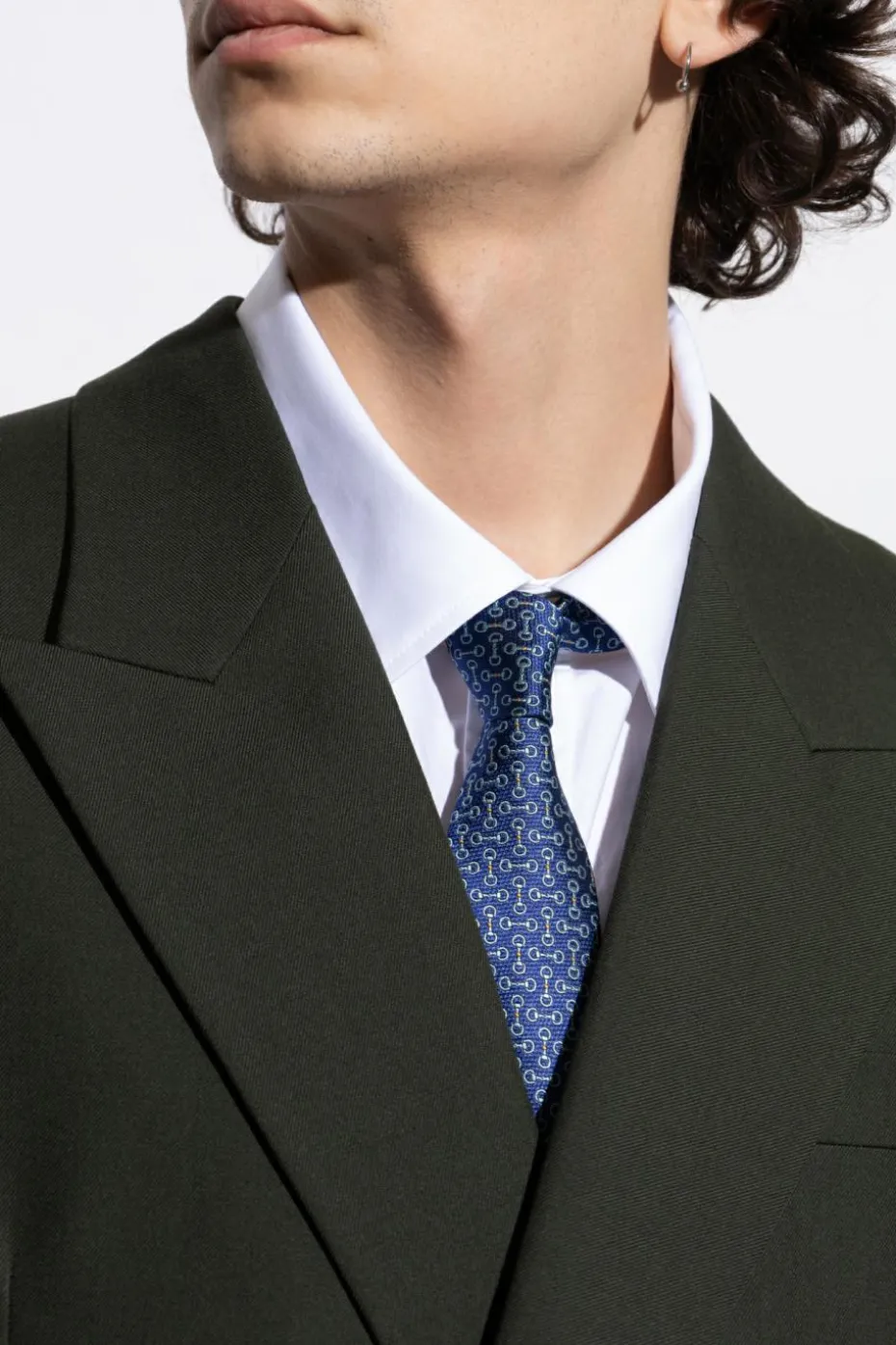 Gucci NAVY BLUE Silk tie