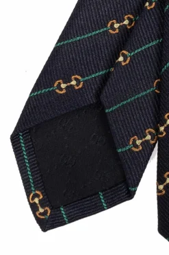 Gucci NAVY BLUE Silk tie