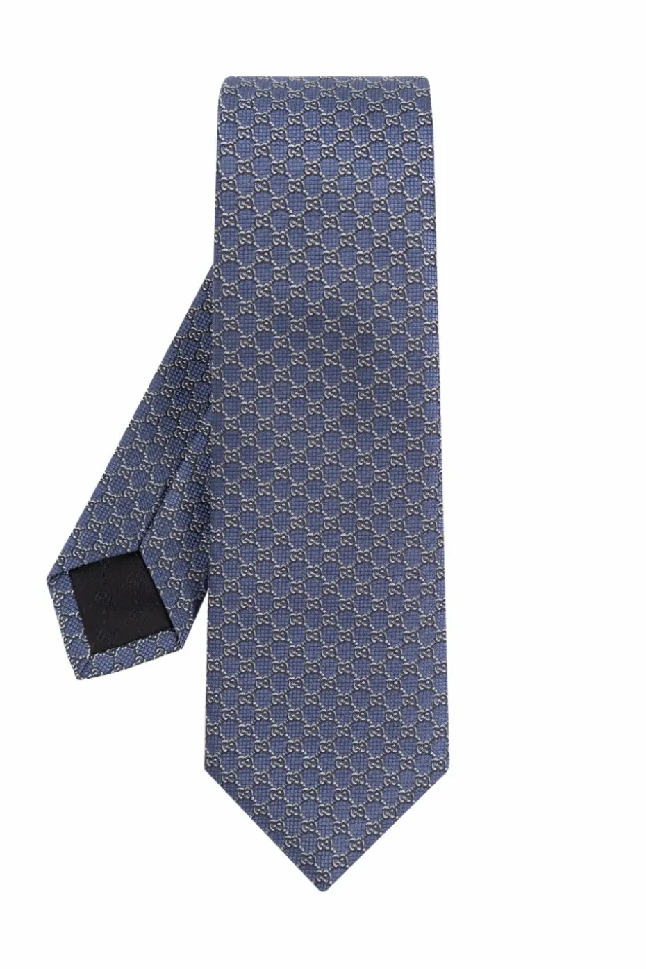 Gucci NAVY BLUE Silk tie with monogram