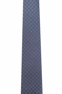 Gucci NAVY BLUE Silk tie with monogram