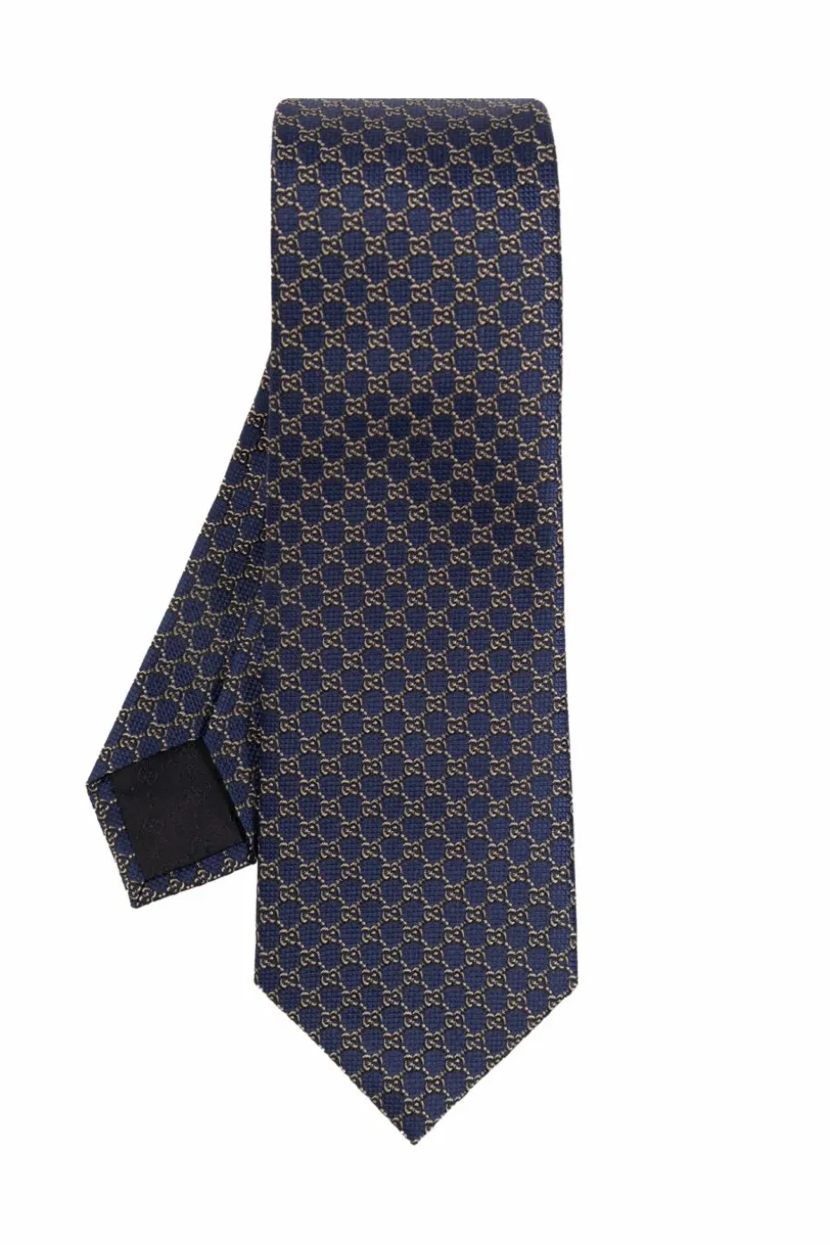 Gucci NAVY BLUE Silk tie with monogram