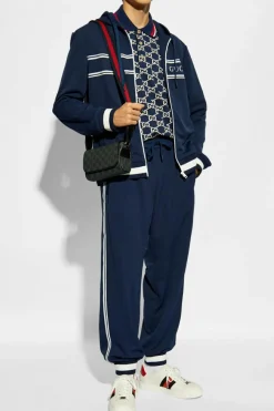 Gucci NAVY BLUE Trousers with stripes