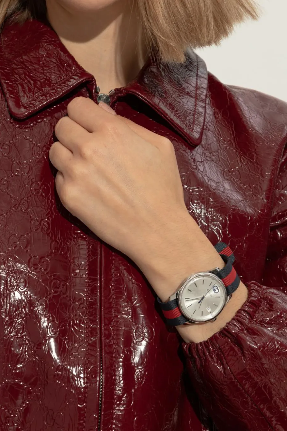 Gucci NAVY BLUE Watch with Web strap