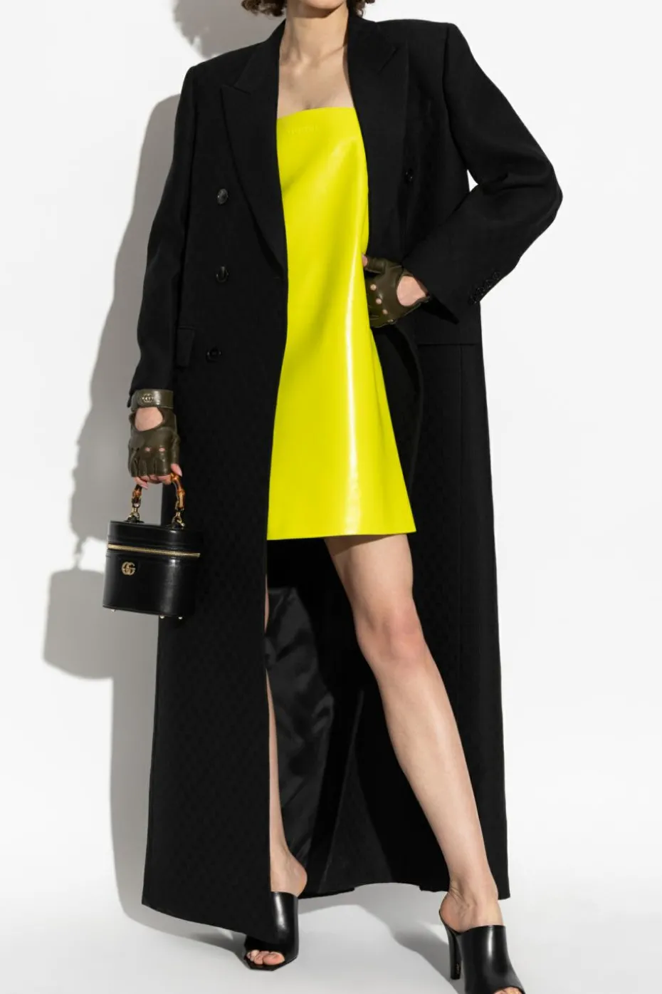 Gucci neon Leather strap dress