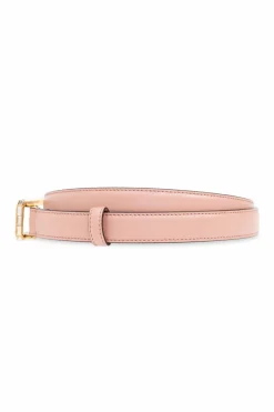 Gucci PINK Leather belt with logo