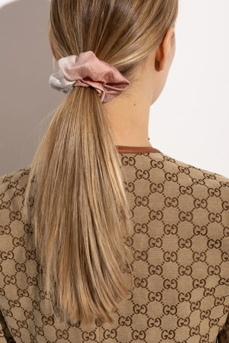 Gucci PINK Silk Hair Scrunchie