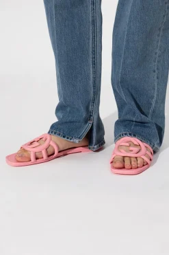 Gucci PINK Slides Interlocking G