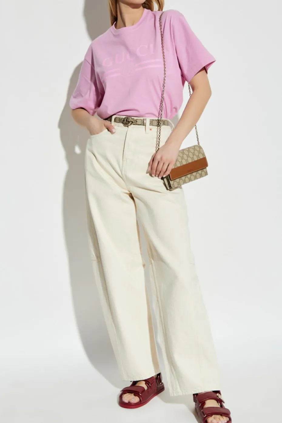 Gucci PINK T-shirt with logo