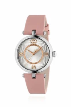 Gucci PINK Watch on a leather strap