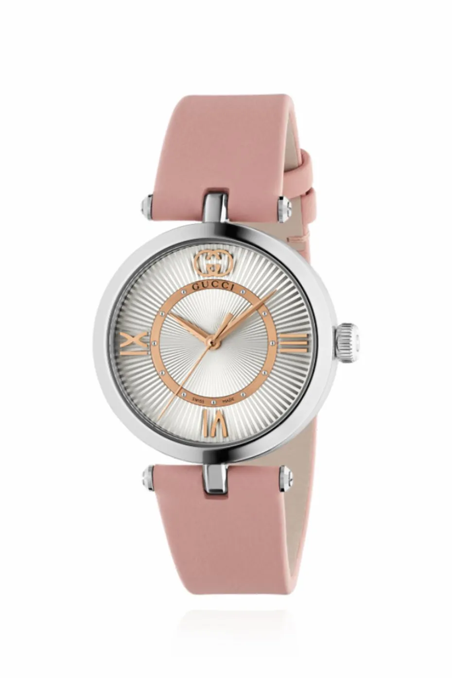Gucci PINK Watch on a leather strap