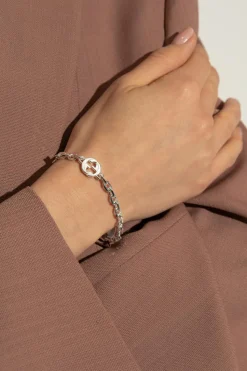 Gucci SILVER Bracelet with `GG` logo