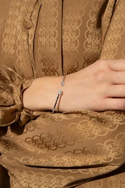 Gucci SILVER Gold bracelet with logo