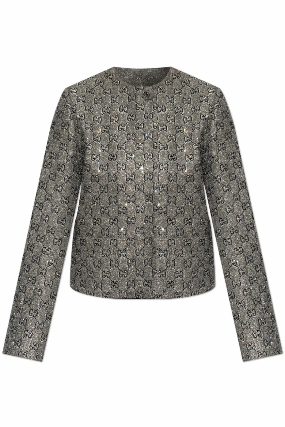 Gucci SILVER Jacket with Lurex thread and shimmering applications