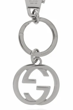 Gucci SILVER Keychain with logo