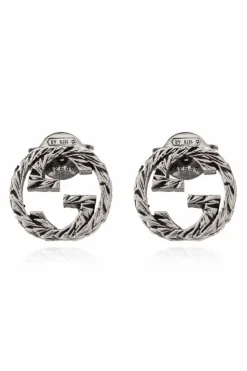 Gucci SILVER Logo-shaped earrings