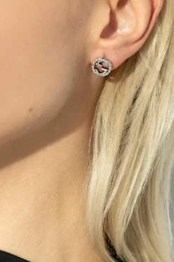 Gucci SILVER Logo-shaped earrings