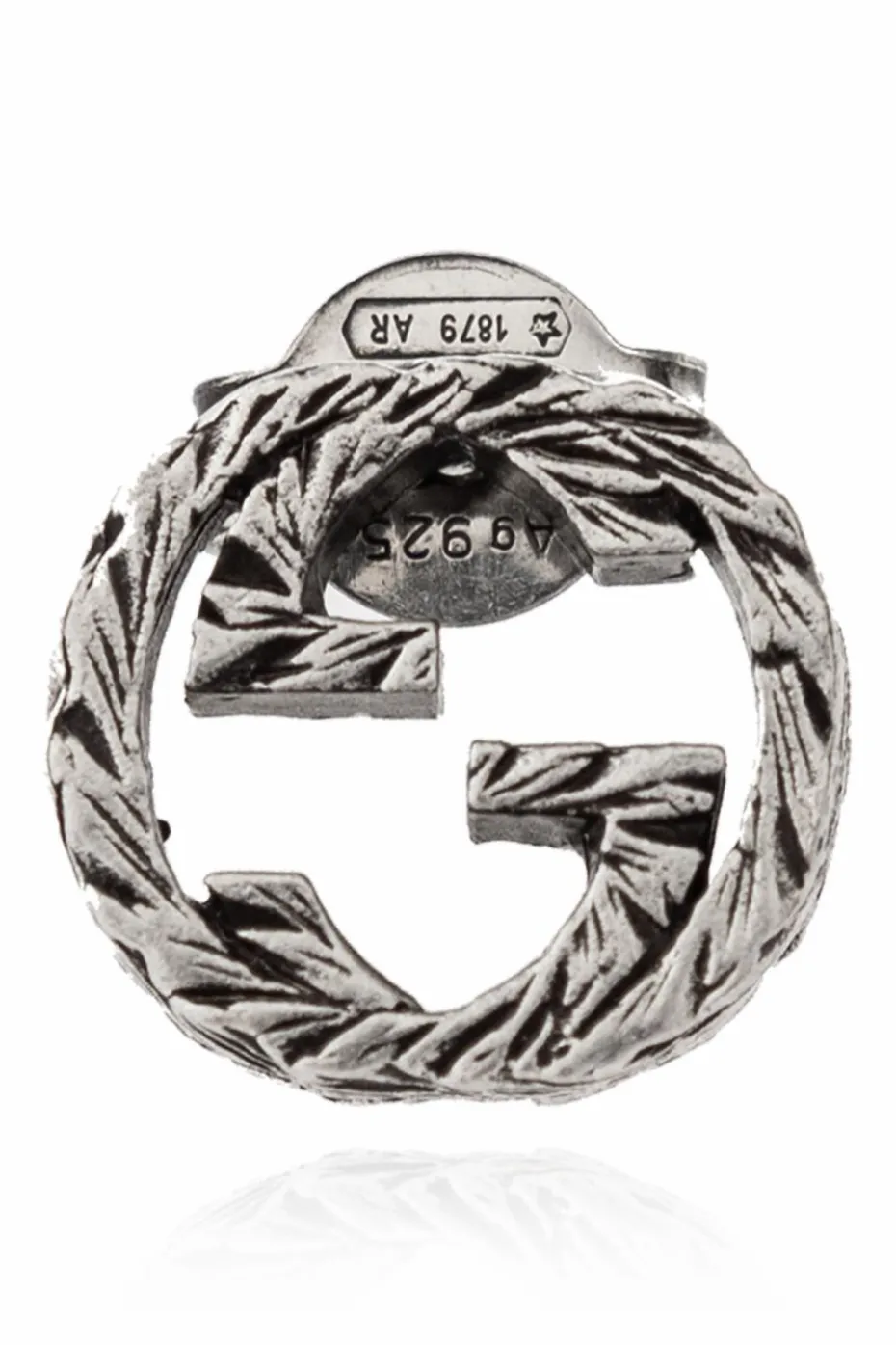 Gucci SILVER Logo-shaped earrings