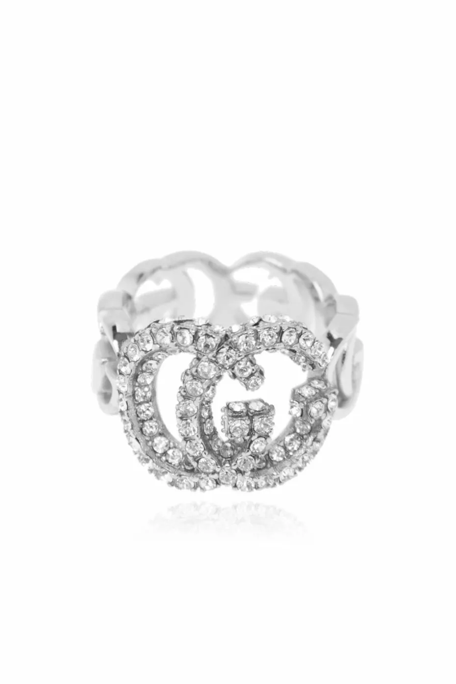 Gucci SILVER Ring with shimmering crystals