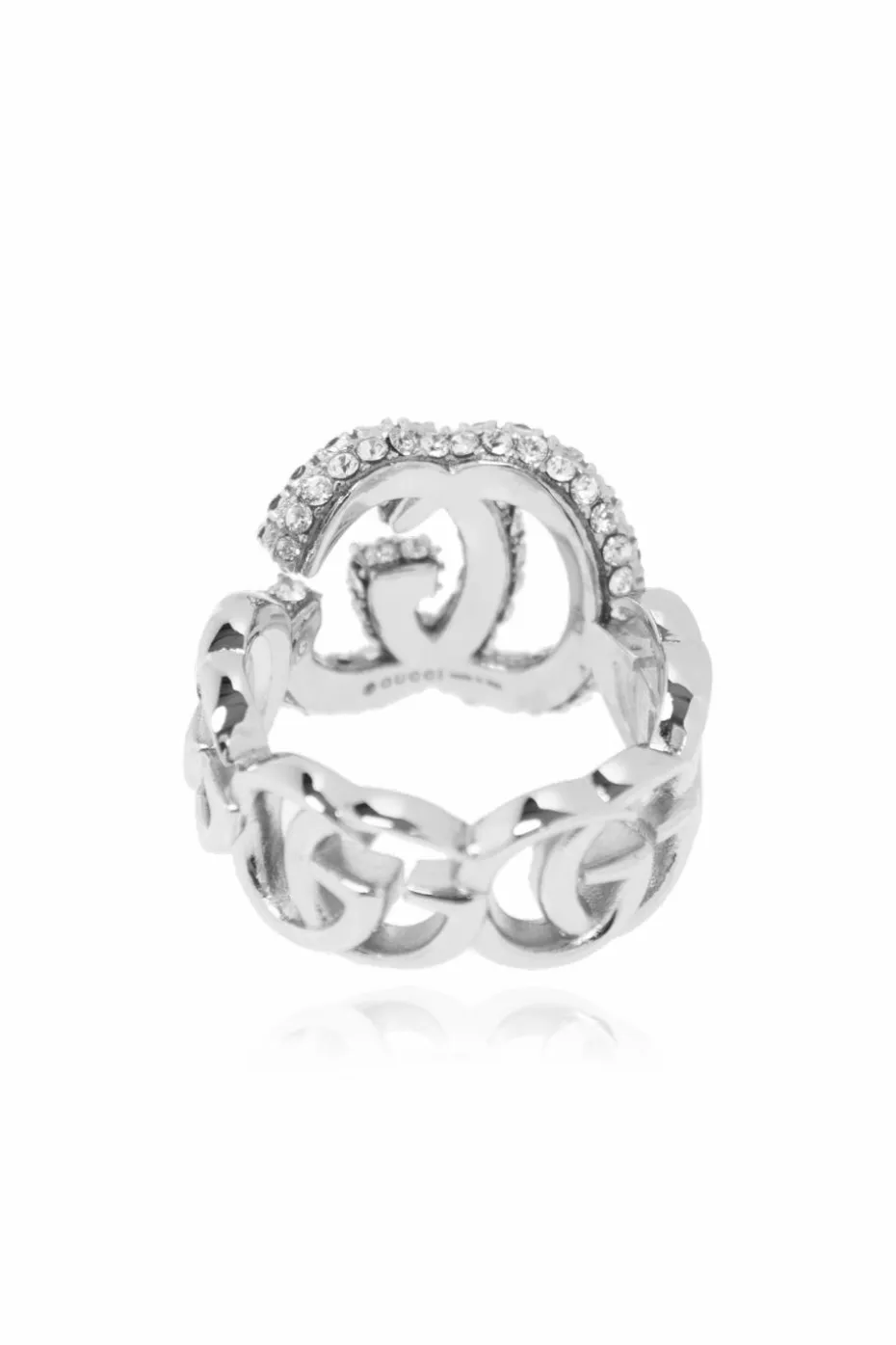 Gucci SILVER Ring with shimmering crystals