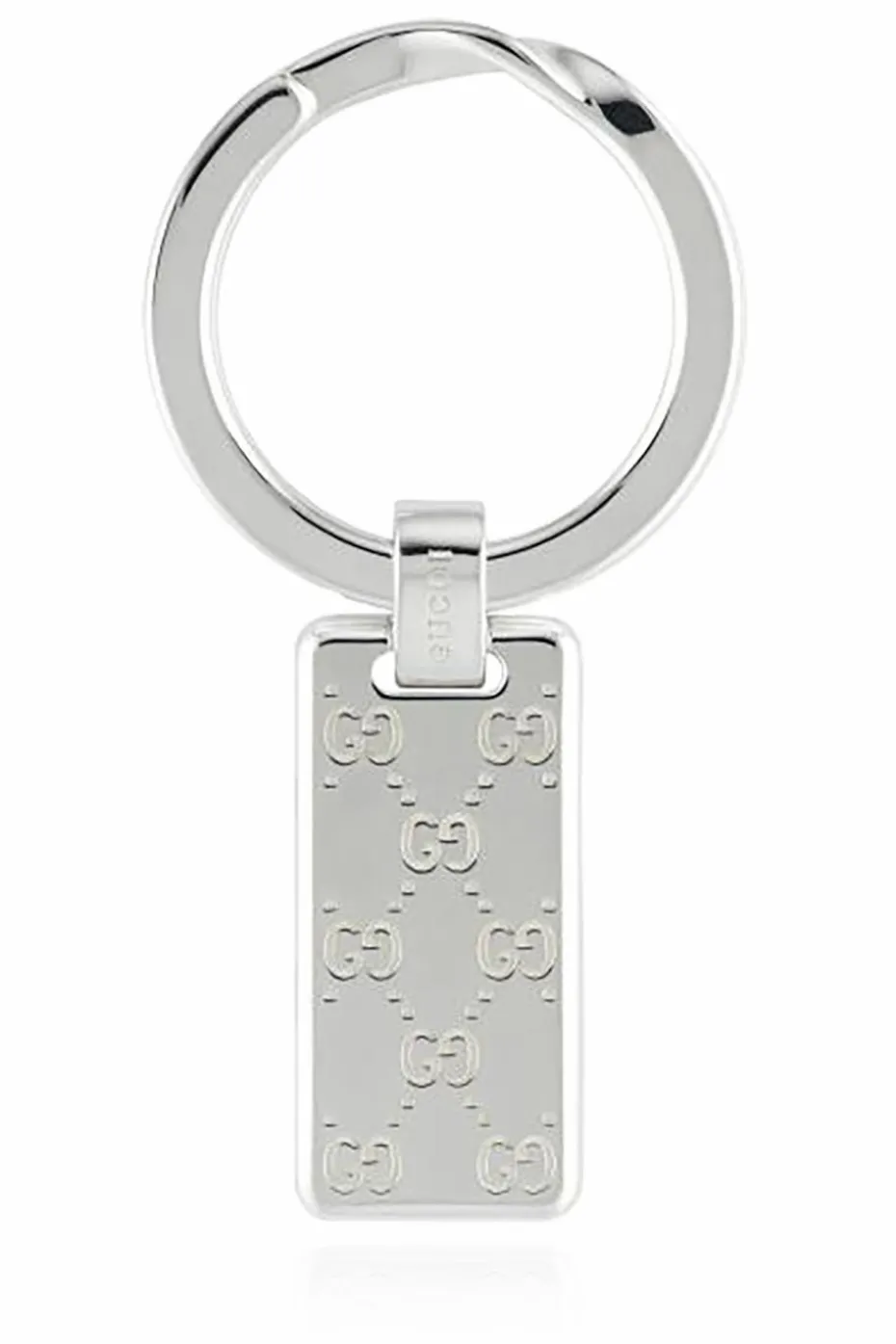 Gucci SILVER Silver keychain with logo