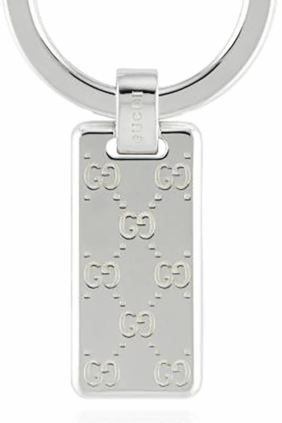 Gucci SILVER Silver keychain with logo