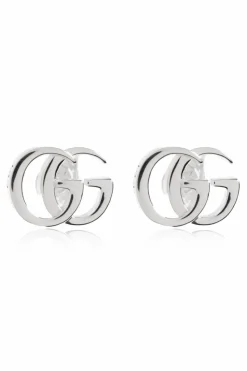 Gucci SILVER Silver logo-shaped earrings