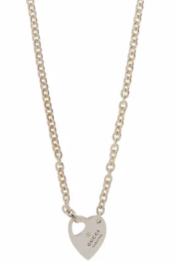 Gucci SILVER Silver necklace with heart-shaped pendant