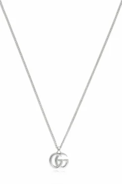 Gucci SILVER Silver necklace with logo-shaped pendant