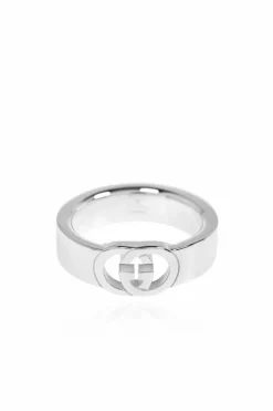 Gucci SILVER Silver ring with logo